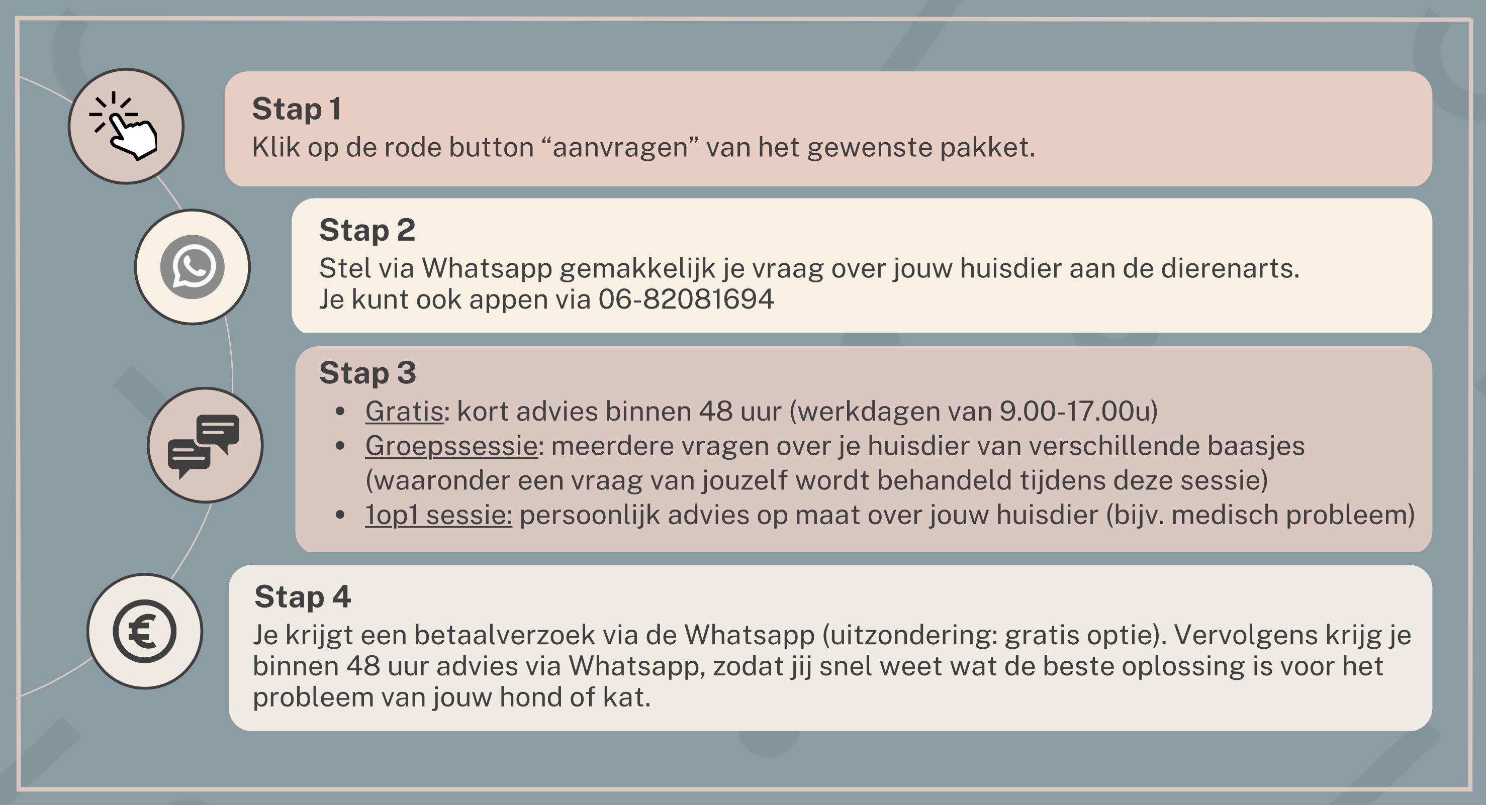 Stappenplan voor online spreekuur met de dierenarts